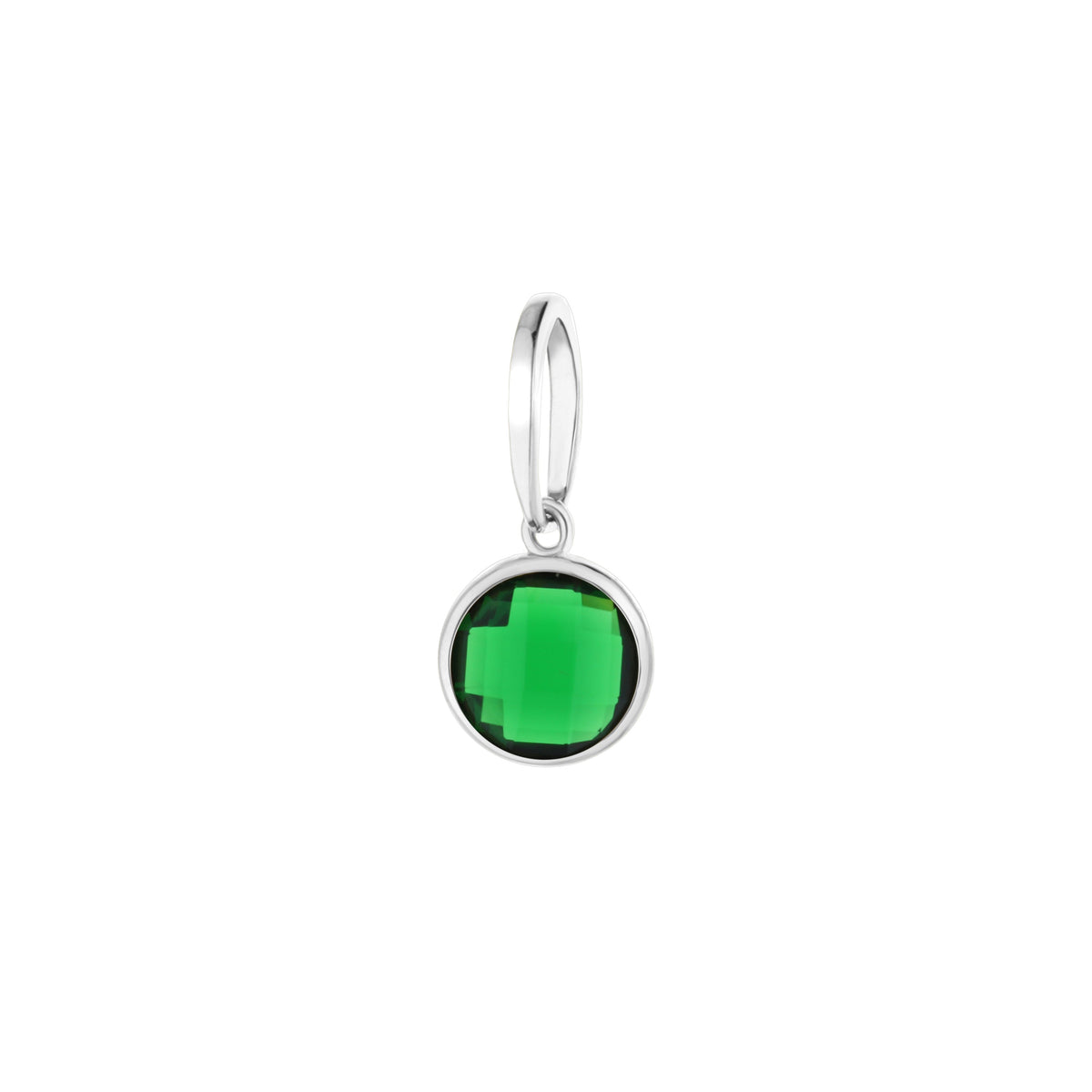 October Birthstone Color Pendant green gemstone in a silver bezel by Lauren G Adams on Tampa Home & Garden Store