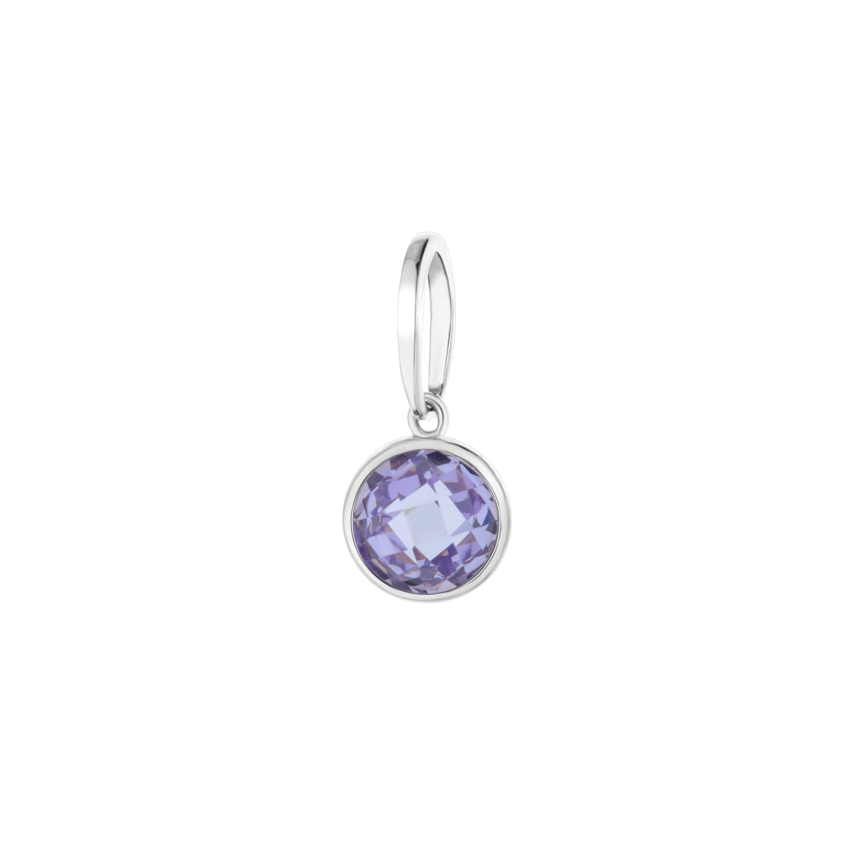 October Birthstone Color Pendant by Lauren G Adams, silver bezel pendant with purple amethyst gemstone on Tampa Home & Garden Store
