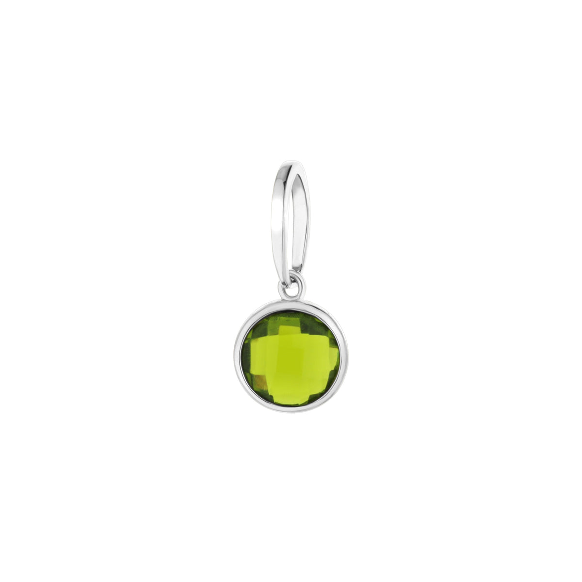 October Birthstone Color Pendant by Lauren G Adams with green peridot in a silver bezel on Tampa Home & Garden Store