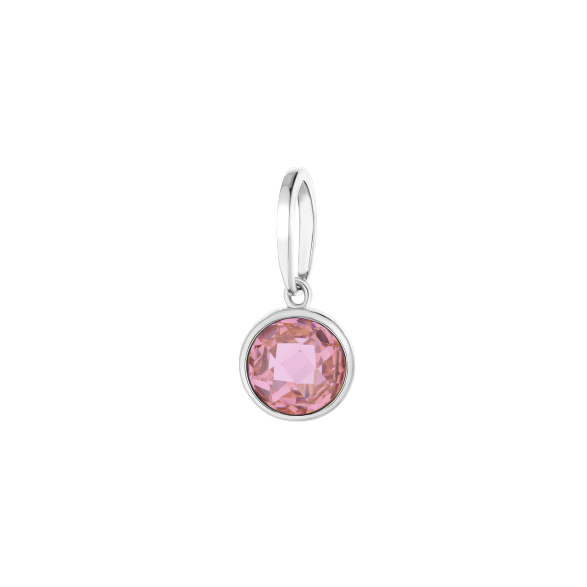 Birthstone pendant October color pink gemstone in silver bezel by Lauren G Adams on Tampa Home & Garden Store