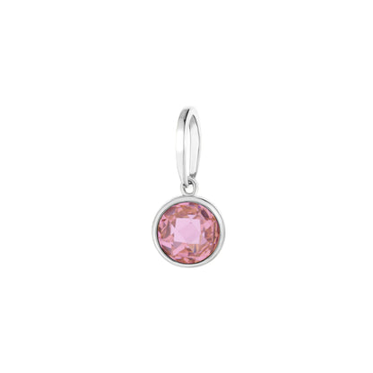 Birthstone pendant October color pink gemstone in silver bezel by Lauren G Adams on Tampa Home & Garden Store