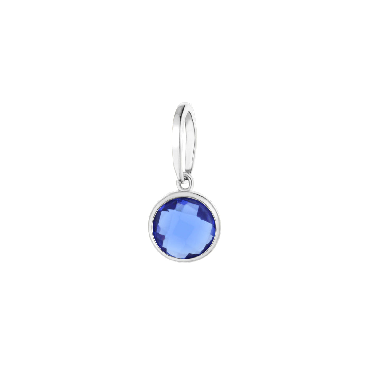 October Birthstone Color Pendant silver setting with blue gemstone by Lauren G Adams on Tampa Home & Garden Store