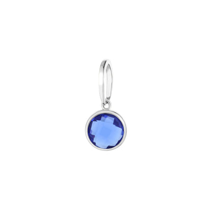 October Birthstone Color Pendant silver setting with blue gemstone by Lauren G Adams on Tampa Home & Garden Store