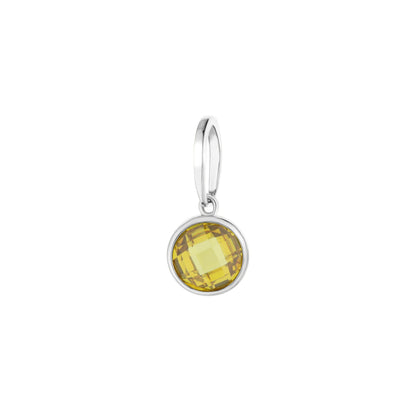 October Birthstone Color Pendant, silver bezel with yellow gemstone by Lauren G Adams on Tampa Home & Garden Store