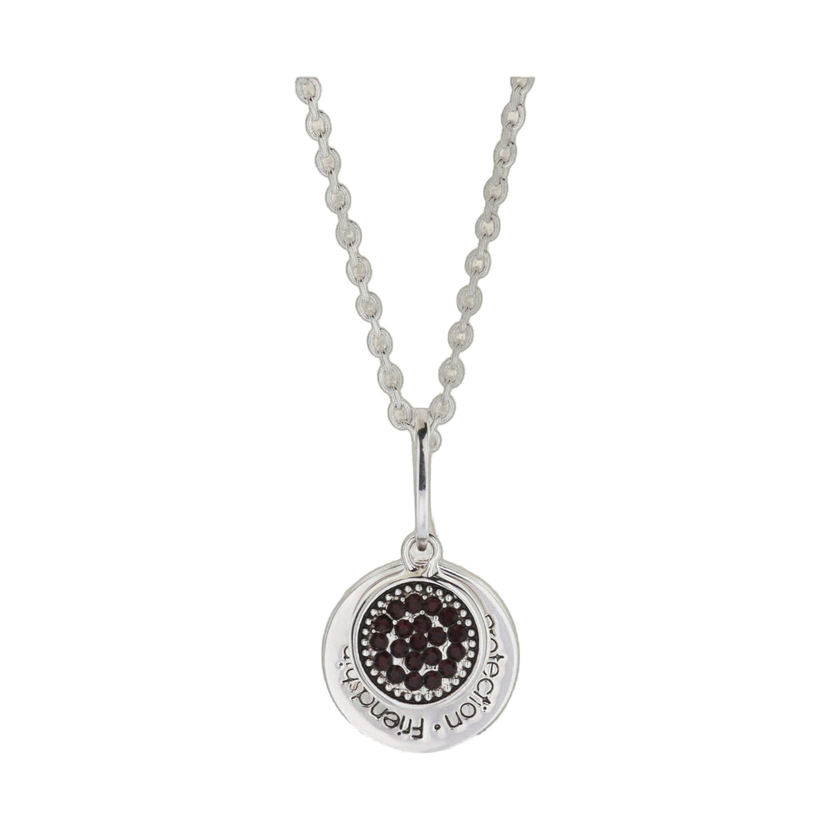 January Birthstone Necklace with garnet pendant on silver chain by Lauren G Adams on Tampa Home & Garden Store