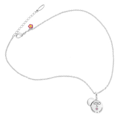 July Birthstone Necklace by Lauren G Adams on silver chain with LOLO pendant and flower charm on Tampa Home & Garden Store