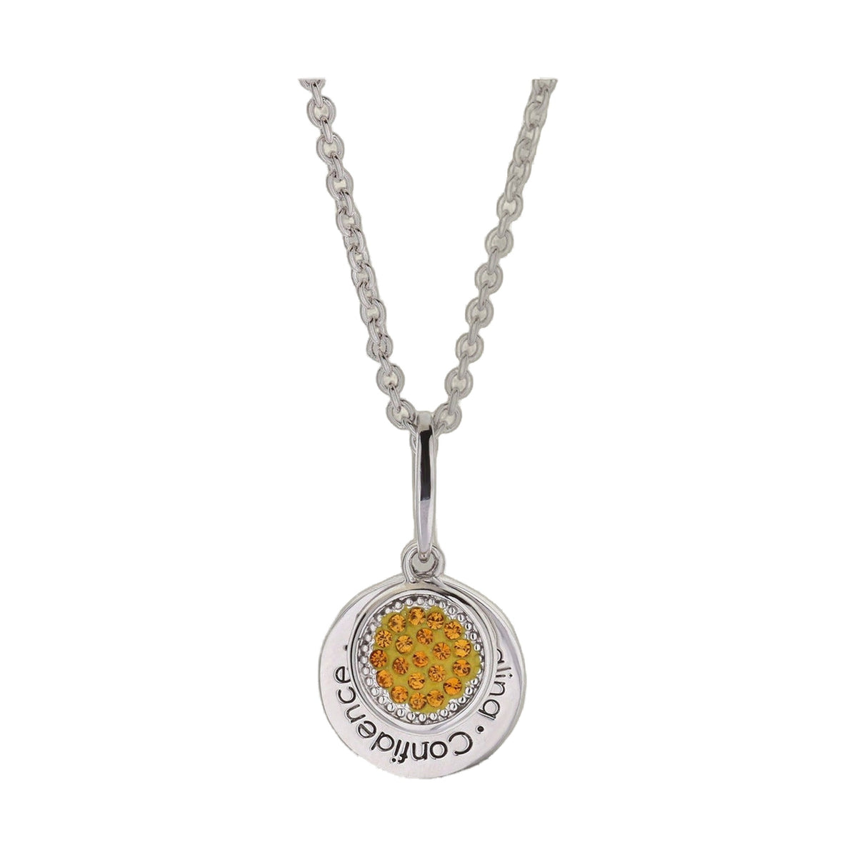 November Birthstone Necklace by Lauren G Adams, silver chain with citrine pendant on Tampa Home & Garden Store
