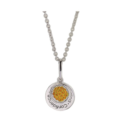 November Birthstone Necklace by Lauren G Adams, silver chain with citrine pendant on Tampa Home & Garden Store