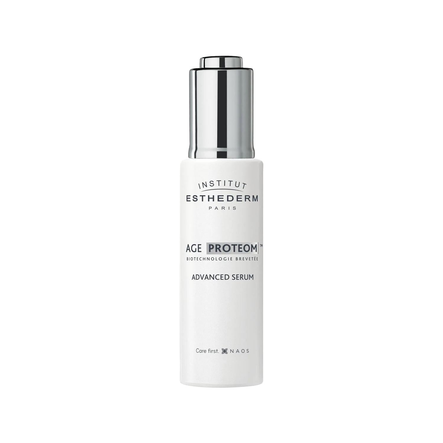 Face serum Esthederm Advanced Serum by Esthederm Paris in a white bottle with chrome pump on Tampa Home & Garden Store