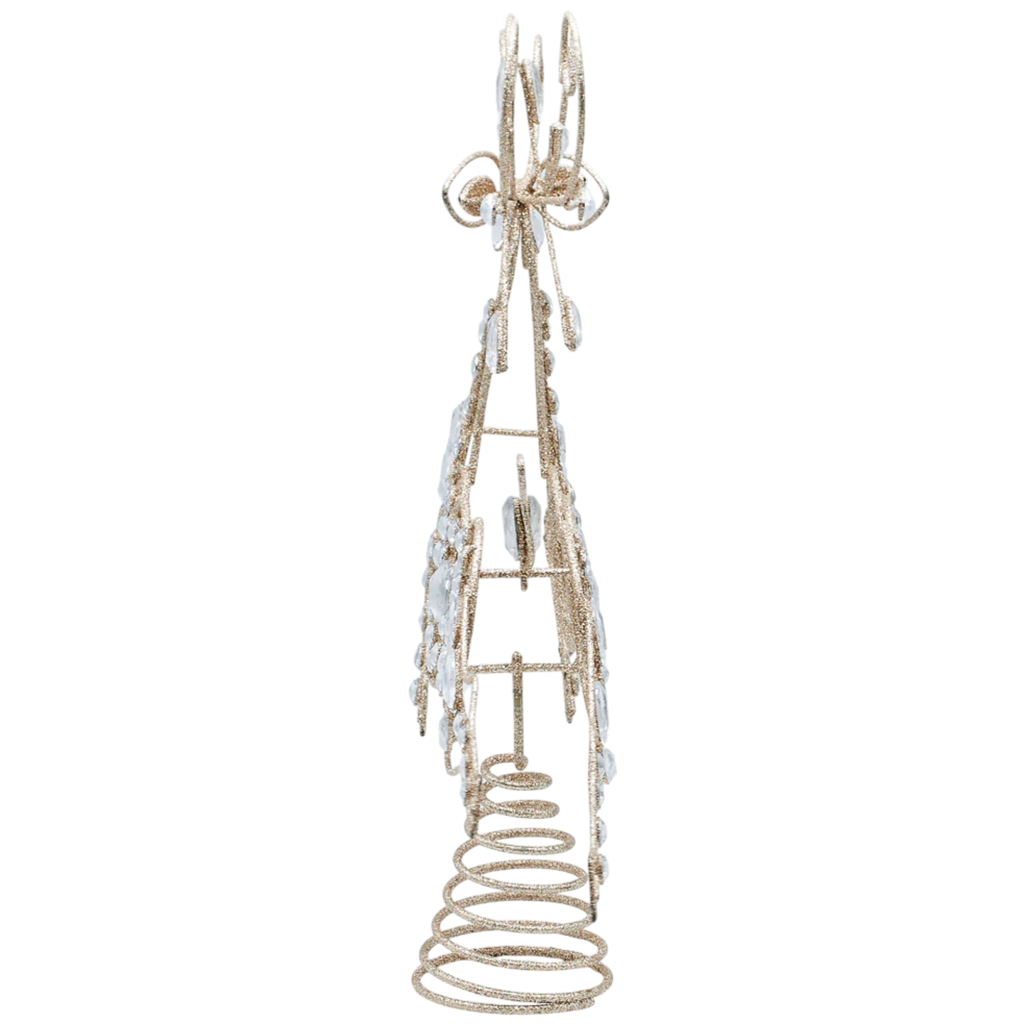 Crystal & Wire Reindeer Treetopper 13 Inch gold crystals by The Country Christmas Loft on Tampa Home & Garden Store