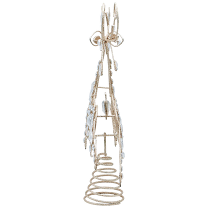 Crystal & Wire Reindeer Treetopper 13 Inch gold crystals by The Country Christmas Loft on Tampa Home & Garden Store