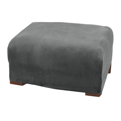 Velvet Stretch Slipcover Gale Collection for chair, dark gray velvet, Great Bay Home on Tampa Home & Garden Store