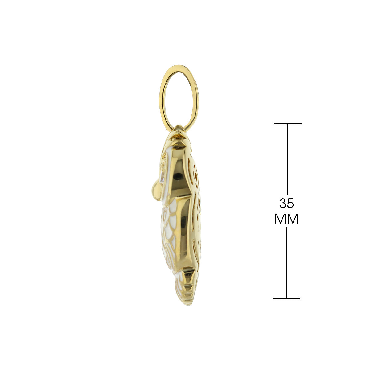 Owl Charm Pendant by Lauren G Adams, gold necklace charm with enamel owl, 35 mm on Tampa Home & Garden Store