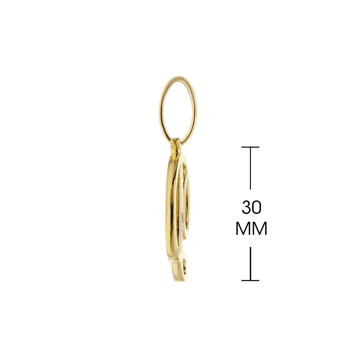 Lolo Initial Pendant gold-tone charm with loop bail for Lauren G Adams Charms & Pendants on Tampa Home & Garden Store