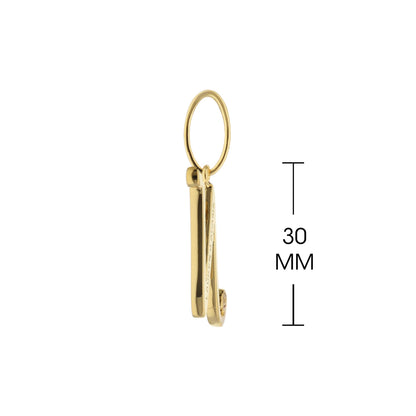 Lolo Initial Pendant Script Letter gold charm on hoop ring by Lauren G Adams on Tampa Home & Garden Store