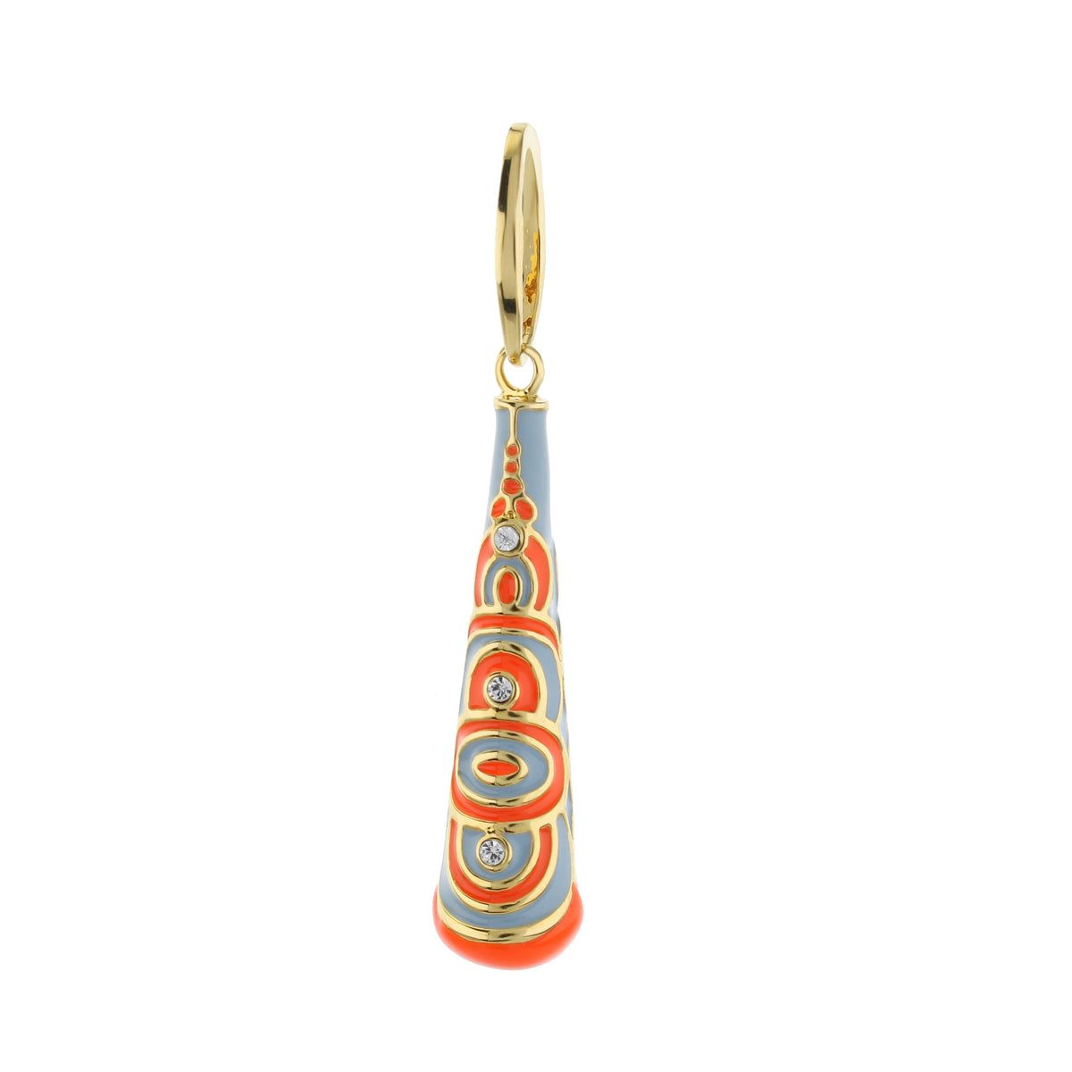 Petit Gateau Pendant Evil Eye Taper charm by Lauren G Adams gold-tone with blue enamel accents on Tampa Home & Garden Store