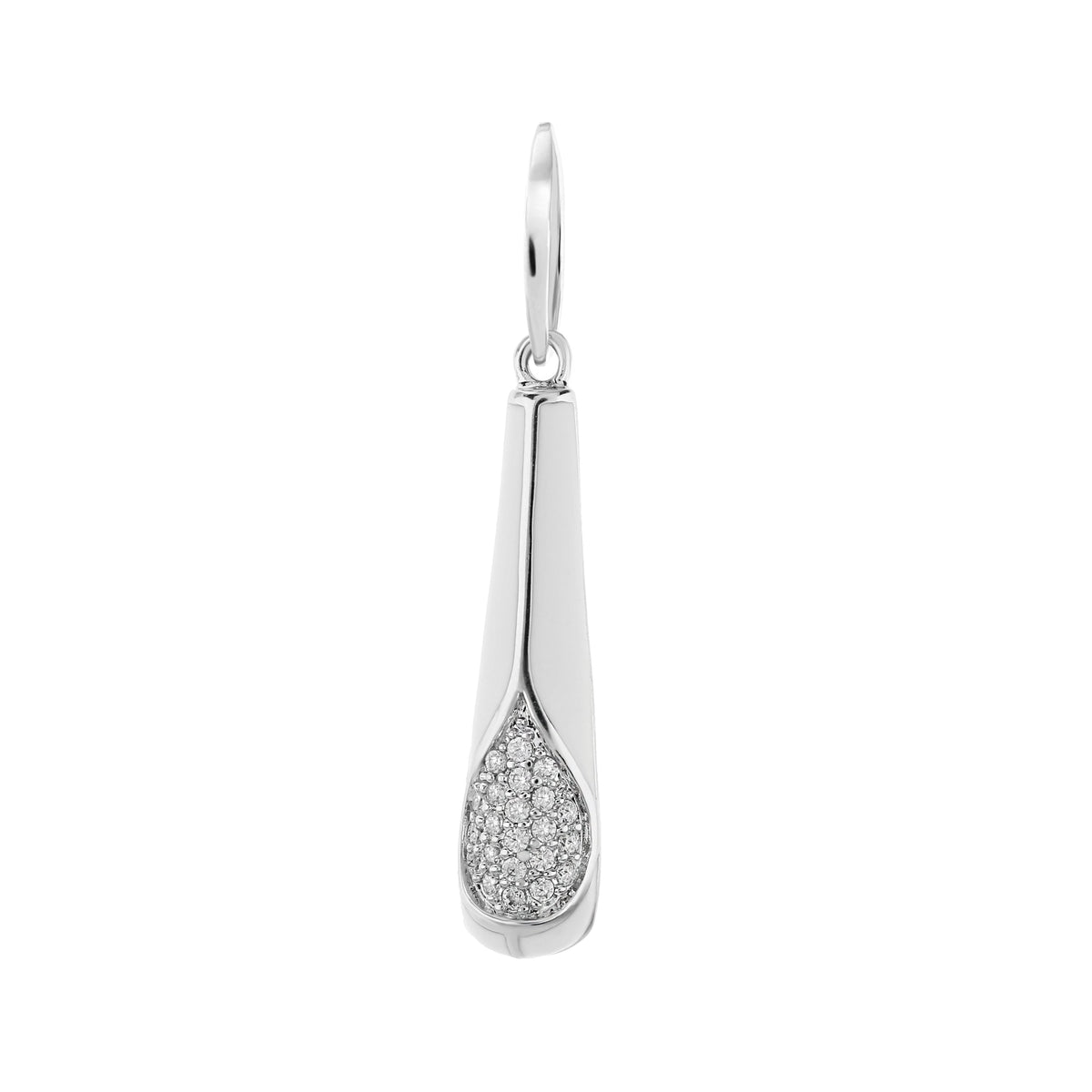 Petit Gateau Pendant charm with enamel stripe and pave crystals in silver, Lauren G Adams on Tampa Home & Garden Store