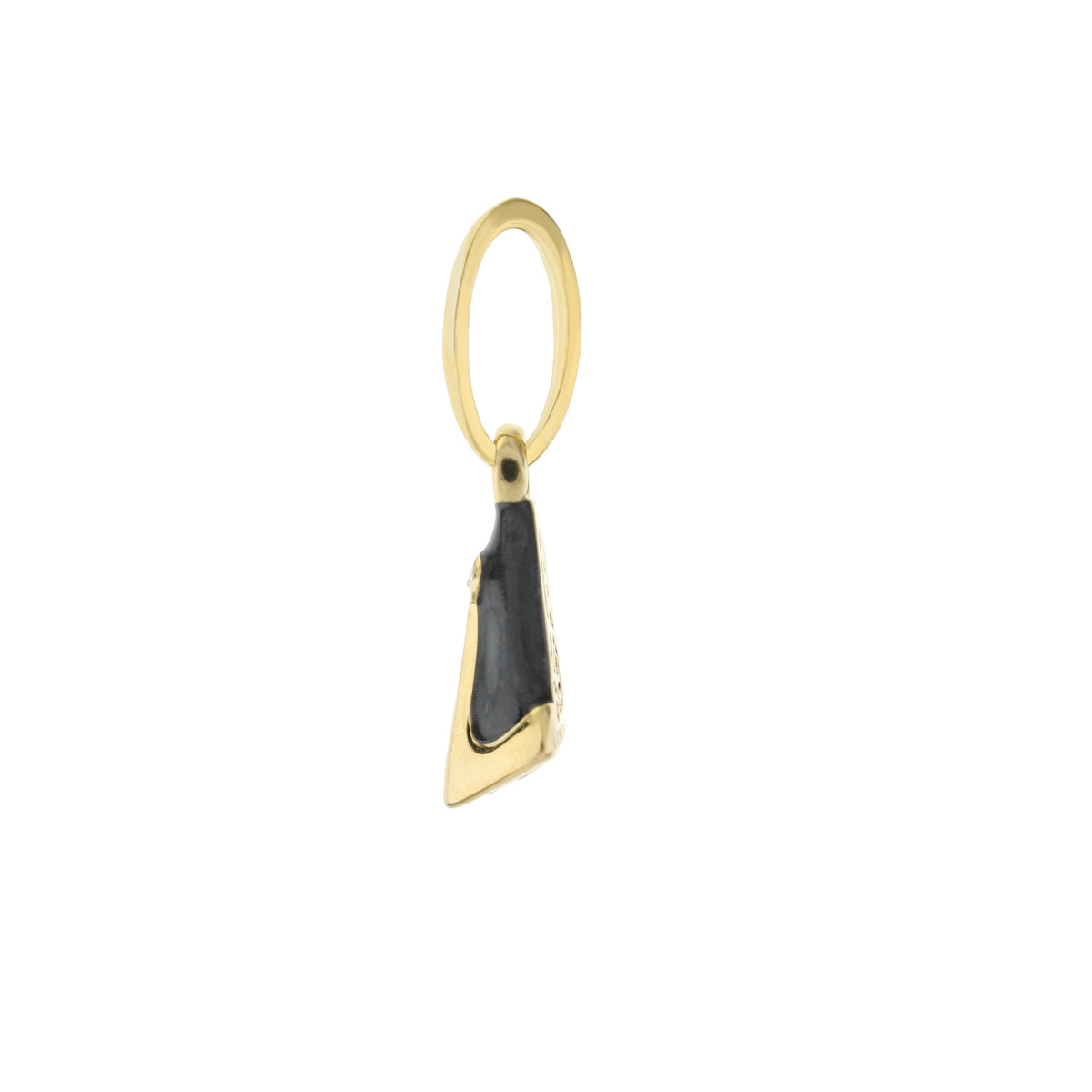 Petit Gateau Pendant Black Bell Charm on gold ring by Lauren G Adams on Tampa Home & Garden Store