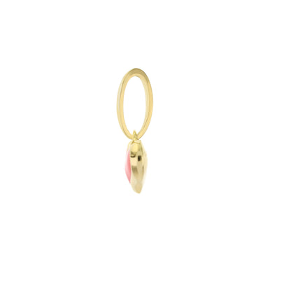 Petit Gateau Heart Pendant charm gold-tone with pink enamel accent on Tampa Home & Garden Store