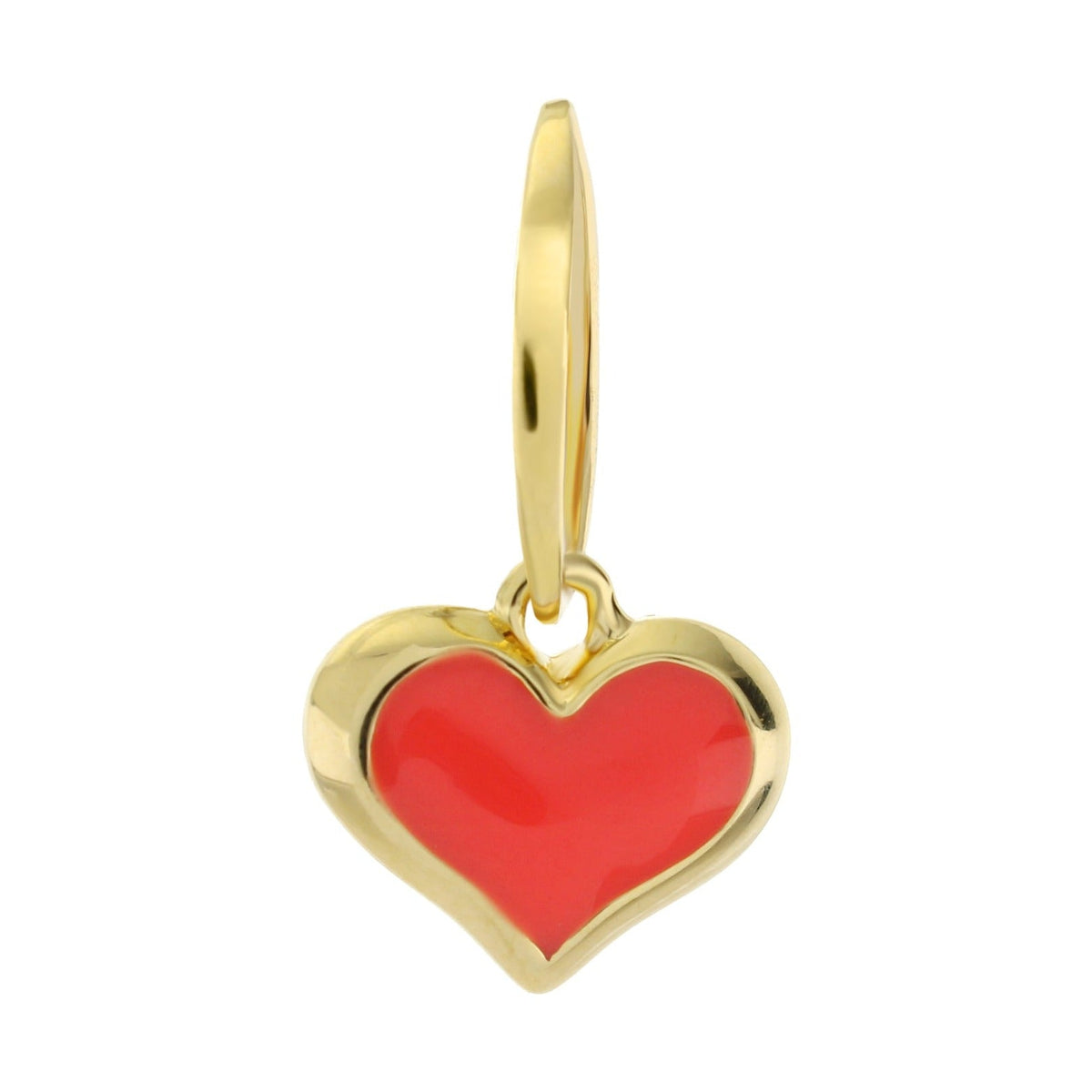Petit Gateau Heart Pendant charm in gold with red enamel heart Lauren G Adams on Tampa Home & Garden Store