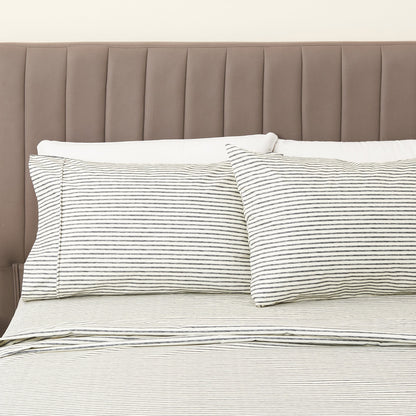The Striped Microfiber Sheet Set and Soft Finish