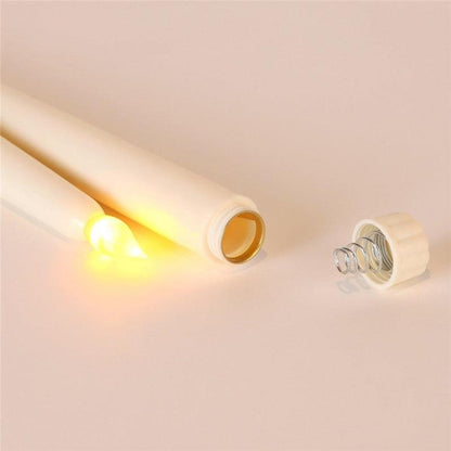 Flameless 12-pack yellow taper candles by Stevvex with remote on Tampa Home & Garden Store