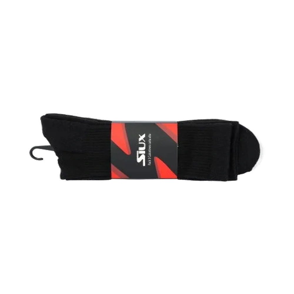 Siux USA 3x Tall Socks, black crew socks with red label packaging on Tampa Home & Garden Store