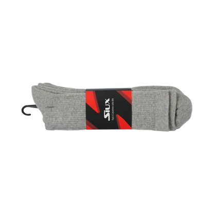 3x Tall Socks by Siux USA gray knit crew length pack of 3 on Tampa Home & Garden Store