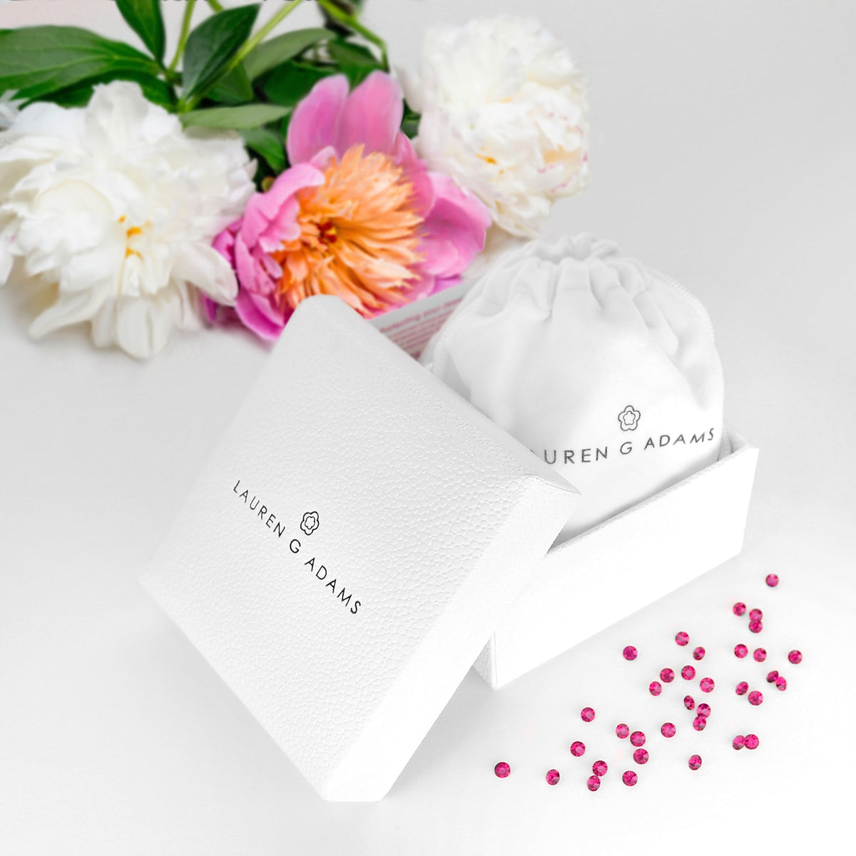 Floral Knight Cocktail Ring by Lauren G Adams on white textured gift box on Tampa Home & Garden Store