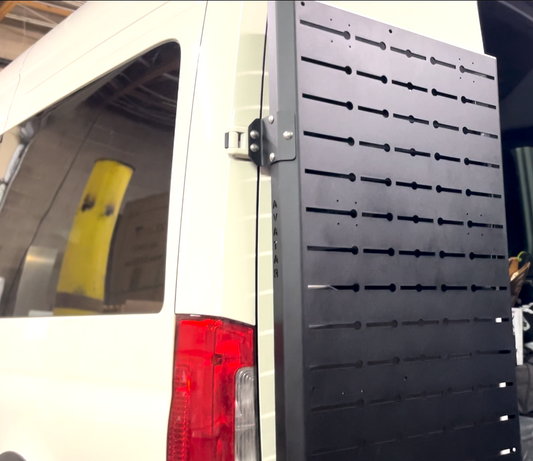 Avatar Sir Packs-a-lot storage mounting solution with gray perforated panel on Tampa Home & Garden Store