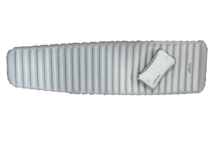 Insulated sleeping pad with pillow, light gray, River Country Gear on Tampa Home & Garden Store