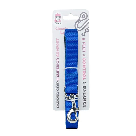 Padded Grip Dog Leash blue nylon with metal clip, 5 ft, American Pet Supplies on Tampa Home & Garden Store