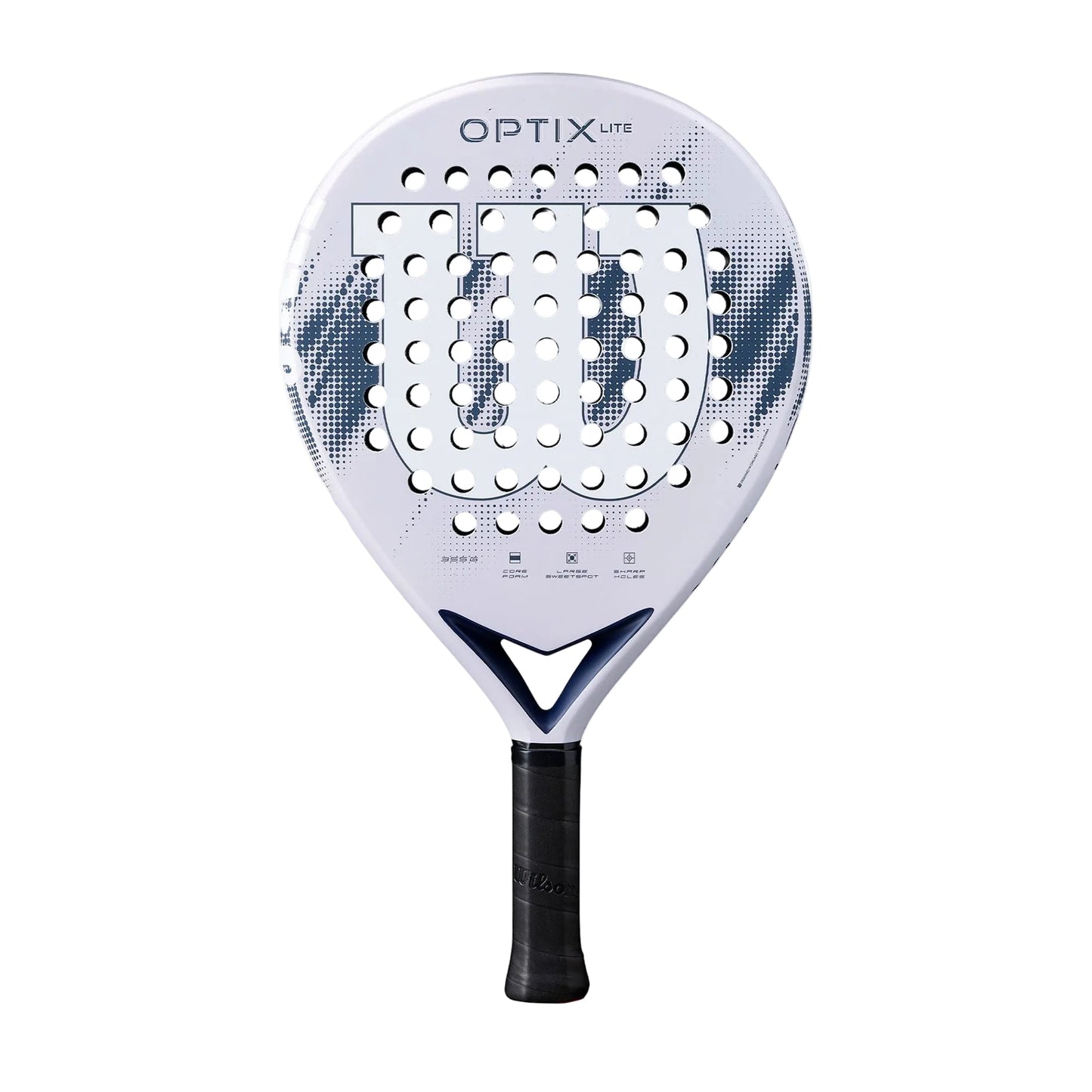Padel racket Wilson Optix Lite 2026 lilac perforated surface on Tampa Home & Garden Store