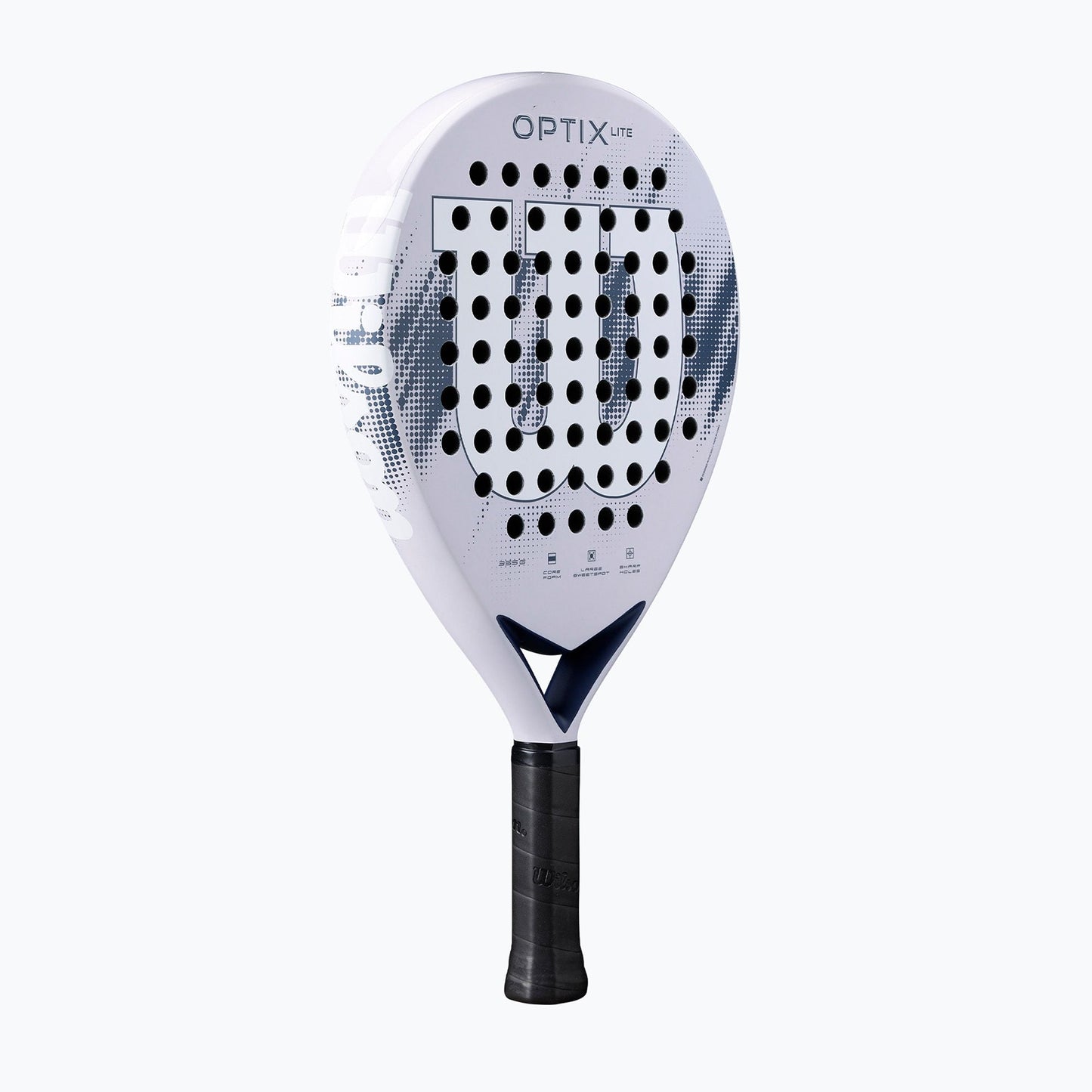 Wilson Optix V2 Lite Lilac 2026 padel racket with perforated face lilac-white design on Tampa Home & Garden Store