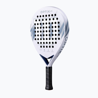 Padel racket Wilson Optix V2 Lite Lilac 2026 white perforated face with lilac accents on Tampa Home & Garden Store