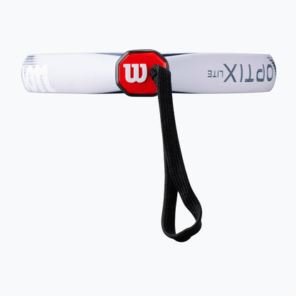 Wilson Optix V2 Lite Lilac 2026 padel racket with red Wilson badge on Tampa Home & Garden Store