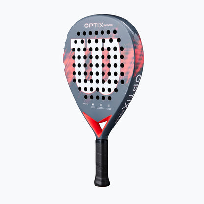 Wilson Optix V2 Power Red 2026 padel racket, gray face with red accents on Tampa Home & Garden Store