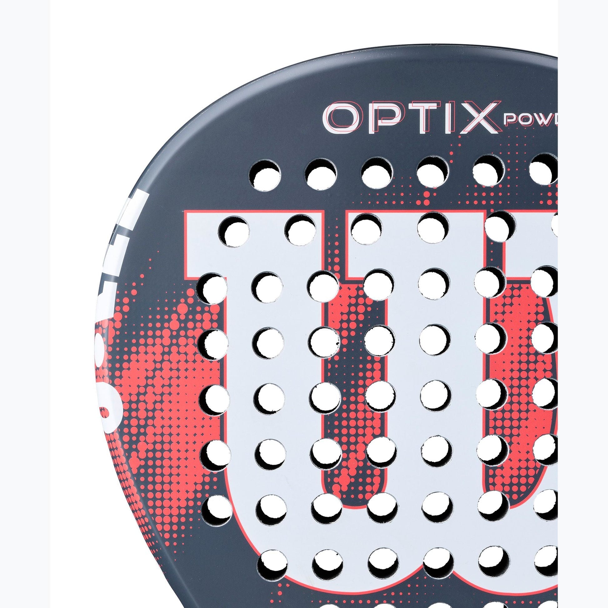 Padel racket Wilson Optix V2 Power Red 2026 by Racket Central with perforated face on Tampa Home & Garden Store