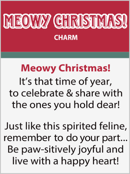 Breloque Chat de Noël Miaou - Or