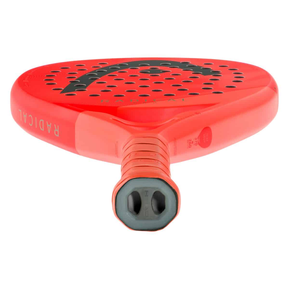 Padel racket Radical Pro 2026 by Racket Central, neon red perforated face on Tampa Home & Garden Store