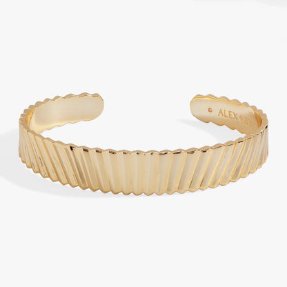Palm Textured Cuff bracelet in gold-tone by ALEX AND ANI on Tampa Home & Garden Store