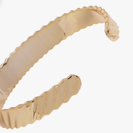 Palm Textured Cuff bracelet gold tone with scalloped edge by ALEX AND ANI on Tampa Home & Garden Store