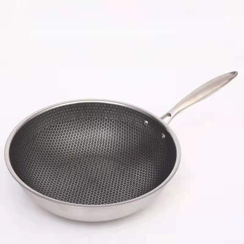ChefSeries stainless frying pan with honeycomb texture and scratch-resistant coating on Tampa Home & Garden Store