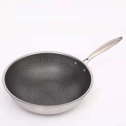 ChefSeries stainless frying pan with honeycomb texture and scratch-resistant coating on Tampa Home & Garden Store