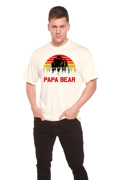 Papa Bear men's bamboo viscose/organic cotton short sleeve graphic tee with bear silhouette on Tampa Home & Garden Store