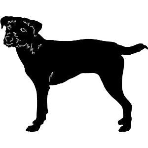 Parson Jack Russell Terrier garden stake solid black Rustica Ornamentals lawn ornament on Tampa Home & Garden Store