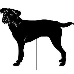 Parson Jack Russell Terrier black garden stake silhouette Style 1 by Rustica Ornamentals on Tampa Home & Garden Store