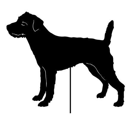 Parson Jack Russell Terrier garden stake silhouette, black, Rustica Ornamentals on Tampa Home & Garden Store