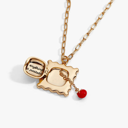 Pasta Girl Ravioli Locket Pendant and Tomato