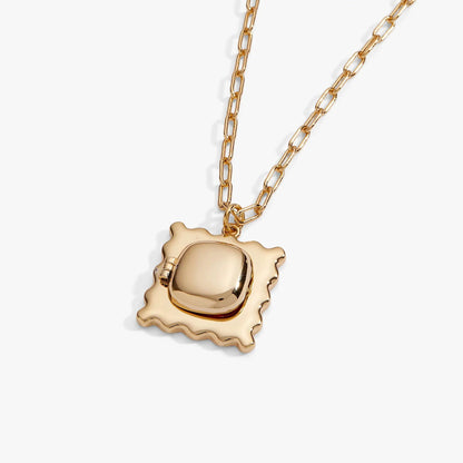 Pasta Girl Ravioli Locket Pendant and Tomato